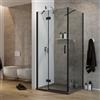 Idralite Box Doccia 80x20 CM H190 Trasparente con mod. Flip Black Anta + Fisso