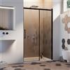 Idralite Porta Doccia 130 CM 198 CM Vetro Trasparente 8 MM Versione Destra mod. Prime Black