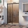 Idralite Porta Doccia 120 CM 198 CM Vetro Trasparente 8 MM Versione Sinistra mod. Prime Black