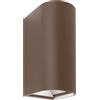 Shot Applique led da parete colore corten mod. Cordova