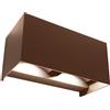 Shot Applique led da parete colore corten mod. Marbella