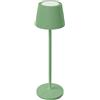 Shot Lampada da tavolo led ricaricabile IP54 colore verde salvia mod. Emmamini