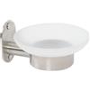 Metaform Porta sapone da parete Spazzolato in Acciaio Inox e vetro Mod. Blizz