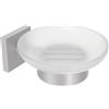 Metaform Porta sapone da parete Satinato in Acciaio Inox e vetro Mod. Hotel Maison Satin