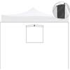 Divina Garden Telo laterale 3x2m bianco impermeabile con porta avvolgibile per gazebo richiudibile MARKET-PRO
