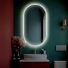 Divina Home Specchio da bagno ovale retroilluminato reversibile OLIVIA LED 50x90 Made in Italy