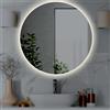 Divina Home Specchio da bagno rotondo retroilluminato tondo d. 90 LUNA Made in Italy