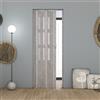 Forte Porta a Soffietto da Interno in PVC Cemento Grigio con vetro Satinato 83x214 cm mod. Maya