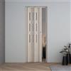 Forte Porta a Soffietto da Interno in PVC Legno Cedro con vetro Satinato 83x214 cm mod. Maya
