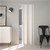 Forte Porta a Soffietto da Interno in PVC Bianco Orizzontale Rilievo 83x214 cm mod. Maya