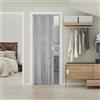 Forte Porta a Soffietto da Interno in PVC Cemento Grigio 83x214 cm mod. Maya