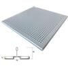 Isolamenti Controsoffitti Metallici Modulari, 60x60 cm, Bianco/White RAL 9003 , Acciaio Zincato, Alta Prestazione Acustica, 20 Pannelli, 7,20 mq (LAY-IN 24 foratura quadrata)