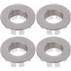 OSALADI Copri Scarico Lavabo in Metallo Satinato 4 Pezzi Tappi Troppo Pieno per Fori 22-24 MM Protezione Overflow per Lavandino Bagno Facile da Installare e Pulire