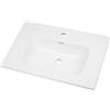 OGOMONDO Lavabo ad Incasso in Ceramica Bianco Lucido Rettangolare per Mobili Bagno (61x46 cm)