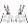 HYDRO HOME Kit Cerniere Copriwater in Metallo per Sedili in Legno - Universali, Regolabili - Cerniere per Copriwc Medium - alta compatibilità per sedili Wc in legno - comprende viti (Fissaggio dal ba)