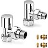 Inbagno Kit Valvola e Detentore Cromato Multistrato 16 Termoarredo G 1/2