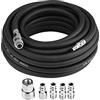 Ejoyous Tubo Aria Compressa 15m, Tubo per Aria Compressa in Gomma Con Attacco Rapido da 1/4 Prolunga tubo compressore Kit Tubo dell' Aria Pneumatico 900 Psi per pesi leggeri impieghi gravosi