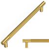 Amerdeco UK0026 - 10 maniglie in ottone spazzolato, distanza tra i fori di 192 mm, in alluminio, per mobili da cucina e cassetti
