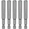 QUARKZMAN 5pz H8,0 Chiavi a Brugola per Punte da Trapano 8mm Punte Metriche Piane 1/4 Attacco Esagonale 75mm (3) Punta Cacciavite Esagonali Magnetico Lungo Industriale per Viti