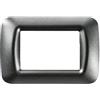 Gewiss 22613 Placca, Serie System, a 3 Posti, Metallizzato