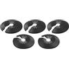 Generic Confezione da 5 coperture per tubi flangiate nere, rosette decorative da parete per termosifoni da 14-220 mm, per ambienti residenziali o commerciali (50-78 mm)