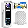 UCOCARE 2K/4MP Campanello Senza Fili da Esterno, Citofono Senza fili da Esterno Wifi Campanello Video, Citofono Telecamera, Alimentato a Batteria, Rilevamento Movimento, IP67 (Campanello USB)