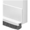 Feruchun 2 Pezzi Guarnizione Porta Spazzola,100cm Paraspifferi Sottoporta Adesivo,Paraspifferi Porta per Antivento Isolamento Termico (Bianco)