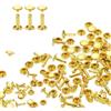QUARKZMAN 80 Set Di Rivetti A Doppio Cappuccio 7x10mm Acciaio Al Carbonio Testa Tonda Chiodi Fermagli Tubolari Per Riparazioni Decorazioni Artigianato In Pelle, Oro