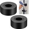 Joybble 2 rosette per tubi in metallo nero opaco, rosetta di copertura per rubinetto e rubinetto doccia, rosetta da parete per collegamento a S, copertura per tubi, bagno e cucina (66 x 30 x 25)