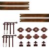 EVOTRADE Kit Ferramenta JUNIOR-4 per Armadi Scorrevoli con 2 Ante con Peso Max. 50 Kg - Kit con 4 Binari Golden Bronze da 2 Metri, Carrelli, Ruote e Accessori per Montaggio Facile