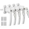 AUTOUTLET 4 Pezzi Maniglie per Finestre con Chiusura a Chiave Maniglie da Porte con Serrature di Sicurezza per Bambini Colore Bianco