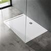 doporro Piatto Doccia 100x160 cm Rettangolare in Acrilico Rinforzato Bianco Lucido, Altezza 4 cm Ultrasottile, con Piletta di Scarico Cromata Inclusa - Faro2