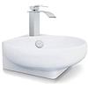 Art-of-Baan Art of Baan - Design angolare guscio rotondo, 380 X 360 X 130 mm in Bianco, con effetto loto - Lavabo, lavabo a bacinella (360 - 380)
