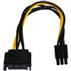 AKYGA AK-CA-30 - Cavo Adattatore SATA Maschio a PCI-E, 6 Pin, 15 cm