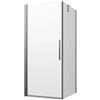 Parama Box doccia 70x90cm con apertura a battente e parete fissa, profili cromati e vetro da 6mm trasparente h195 | Elba