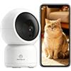ANTELA Telecamera Wi-Fi Interno 3MP Videocamera di Sorveglianza
