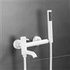 XJTNLB Miscelatore Doccia da Muro Bianco Rubinetto per Vasca da Bagno con Doccetta Miscelatore Monocomando Vasca Doccia