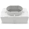 3S SuperSamaStore Plenum per Bocchette Isolato 200 x 100 mm con Stacco Posteriore Ø 127 mm, Serranda Inclusa, Attacco per Tubo Flessibile, Plenum per Diffusori Aria