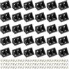 PATIKIL Rinforzi Angolari In Plastica 19x19x33mm 30 Pezzi Staffa A L Supporto Angolare 90 Gradi Con Viti Per Ripiani Scatole Legno Mobile Cornici Nero