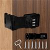 Befun 2 serrature con password, 90-180 gradi, pieghevoli, con combinazione, serratura di sicurezza per armadietti, bagno, esterni, giardino, colore nero