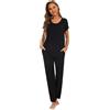 Smallshow Pigiama Premaman Donna Maniche Corte Pigiama Allattamento Set