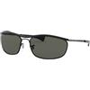 Ray-Ban Olympian l Deluxe Occhiali, Nero, 62 Unisex-Adulto