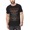 Van Halen World Invasion Tour 1980 Uomo T-Shirt Nero 100% Cotone Regular