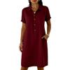 LUNULE Vestito Elegante Donna Cerimonia, Vestito Bianco Donna Elegante, Vestiti Cerimonia Dresses (Rosso Vino, L)