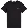 Fred Perry Crew Neck T-Shirt, Maglietta da uomo, Nero , M