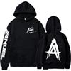Tuboshu Unisex New Anuel AA Pattern Felpa con Cappuccio Stampata Felpa Coppia Abbigliamento Real Hasta La Muerte Street Pullover Sportivo Hip-Hop