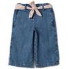 OVS Kids Pantaloni in Misto Cotone Blu da Bimba Wide Leg