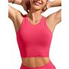 CRZ YOGA Racerback Taglio Corto Top Bikini | Imbottito, Coppa A-D, Scollo Alto, Nuoto, Tankino da Bagno per Donna