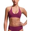 CRZ YOGA Allacciatura al Collo Top Bikini | Imbottitura Rimovibile, Coppa A-C, Scollo Rotondo, Schiena Scoperta, Nuoto, Reggiseno da Bagno per Donna