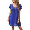 Codkkre Copricostume Donna Mare Vestito da Spiaggia con Crochet Scollo a V Abito da Spiaggia Coprire Costumi da Bagno Sciolto Hollow out Sexy Bikini Cover Up